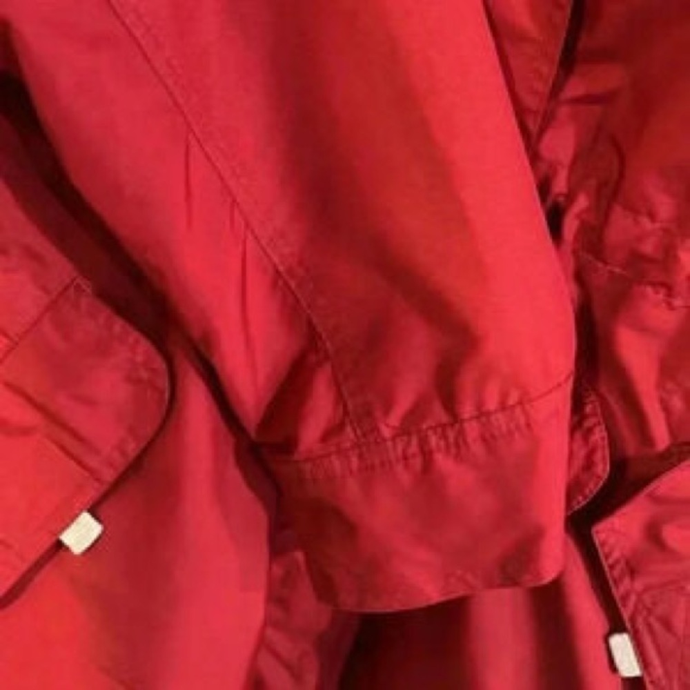 Red Women's Hooded Anorak Jacket - Picture 6 of 10